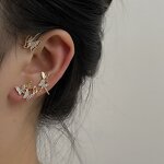 Earrings Manufacturer - Earring Cuffs Women Pierced Snake Shape Ear Cuff Warp Gold
