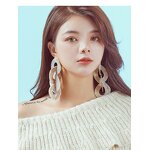 Earrings Manufacturer - Europe America Long Hanging Exaggerated Geometric Link Chain
