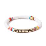 Bracelet Manufacturer - Colorful Men Women Beach Simple Design Polymer Red and Yellow