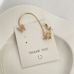 Earrings Manufacturer - Earring Cuffs Women Pierced Snake Shape Ear Cuff Warp Gold