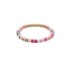 Bracelet Manufacturer - Stretch Colorful Sliced Soft Polymer Disc Clay Bangle Bead