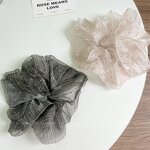 Scrunchies Manufacturer - Large High Elastic Bubble Mesh Tulle Organza Crystal Diamond