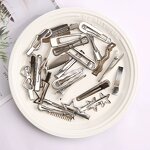 Hair Accessories Manufacturer - Diy Silver Pin Bangs Crocodile Duckbill Grip Barrettes