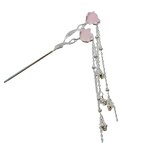 Hair Pins Manufacturer - Chinese Long Fork Clip Hanfu Opal Stone Flower Chop Sticks