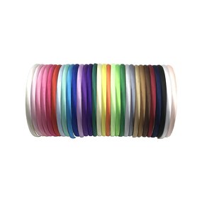 Head Bands Manufacturer - 1cm Thin Candy Women Kids Girls Plastic Hard Plain Satin