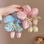 Scrunchies Manufacturer - Elastic Hair Band Ribbon Ponytail Holder Flower Pillow Floral