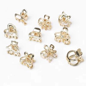 Hair Claws Manufacturer - Small Shark Geometric Metallic Metal Claw Clip for Women