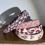 Hair Band Manufacturer - Vintage Fall Winter Makeup Sponge Padded Flower Fabric Cloth