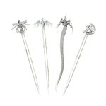 Hair Chopstick Manufacturer - 2025 Trendy Vintage Bat Sliver Black Alloy Animal