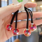 Hair Ties Manufacturer - Ponytail Holders Rope Elastic Kids Baby Bead Bling Two Balls