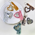 Comb Manufacturer - Heart Makeup Mirror Glitter Star Sequins Car Keychain Marble
