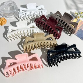 Hair Clamp Manufacturer - 13.5cm 10.5cm Shiny Matte Big Bendable Flexible Silicone