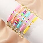 Bracelet Manufacturer - Bohemia Cute Heart Charm Friendship Soft Polymer Clay Disc
