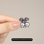 Hair Claw Manufacturer - 2025 New High-End Exquisite Rhinestone Bow Clip Pearl Mini