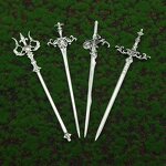Hair Chopstick Manufacturer - Retro Vintage Witch Sliver Gold Alloy Animal Viking