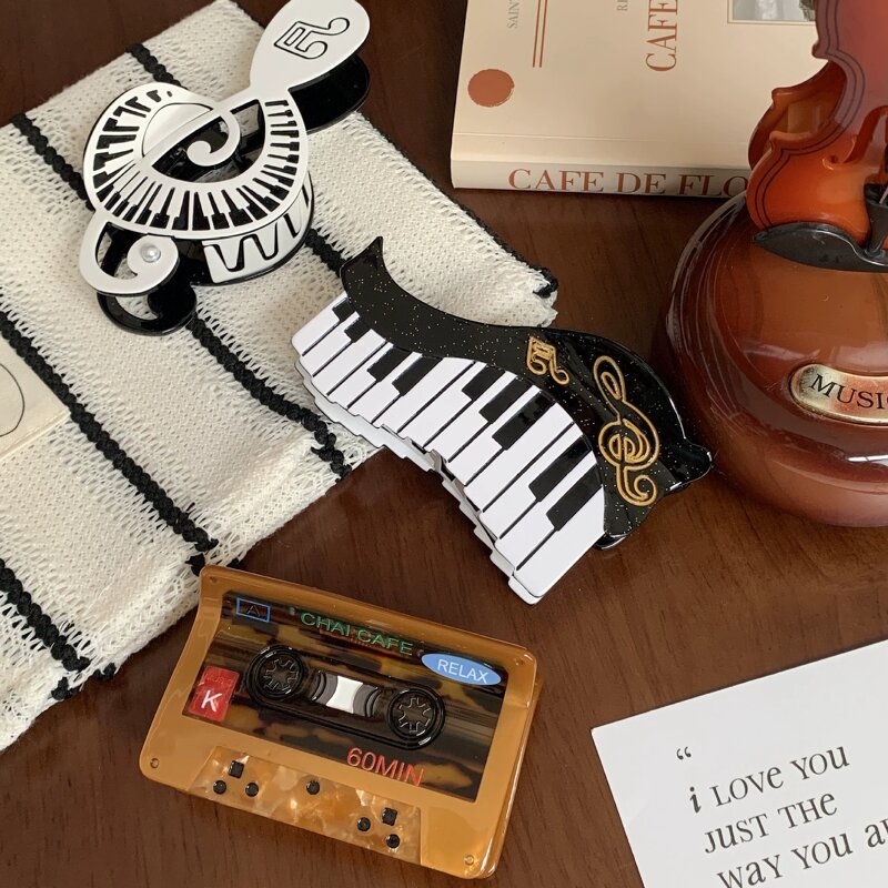 Hair Clamp Manufacturer - Large School Cute Horns Violin Guitar Piano Acetate Organ