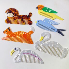 Hair Comb Manufacturer - Sweet Custom Bath Marble Tortoise Animal Pet Wide Tooth