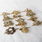 Hair Clip Manufacturer - Ancient Metal Knot Celtics Gold Hairpins Viking Goth Bun