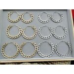 Earrings Manufacturer - Fashion Rhinestone Dubai Large Round Big Chains Hoop Gold