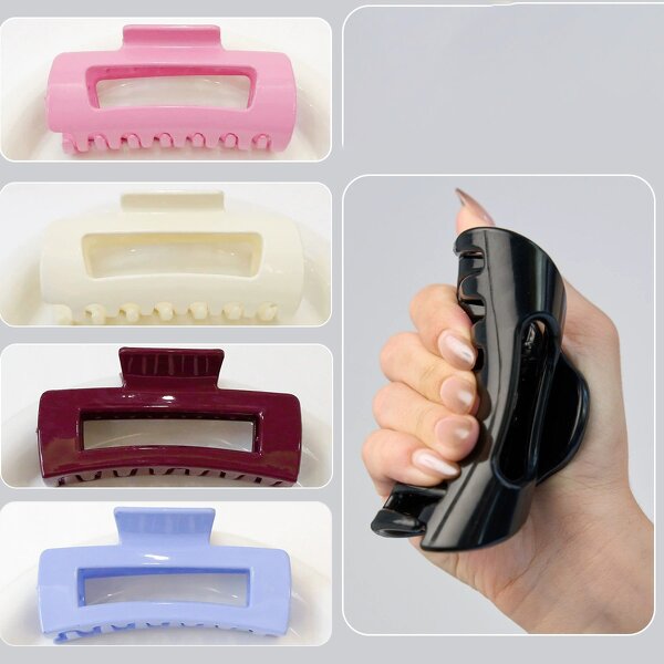 Hair Clamp Manufacturer - Premium Big Rectangle Square Triangle Anti-Scratch Flexible