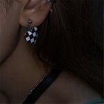 Necklace Manufacturer - Vintage Retro Checkerboard Love Pendant Beads Heart Checkered