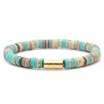 Bracelet Manufacturer - 2023 Bohemian Eco Friend Gold Metal Tube Handmade Bead