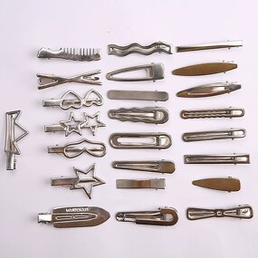 Hair Accessories Manufacturer - Diy Silver Pin Bangs Crocodile Duckbill Grip Barrettes