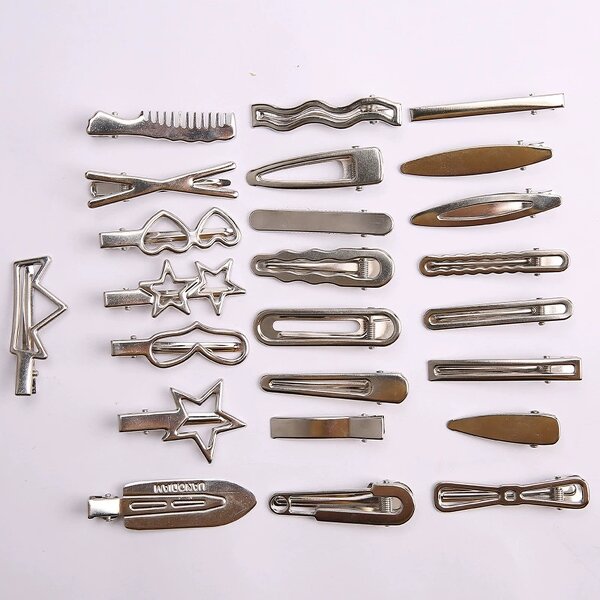 Hair Accessories Manufacturer - Diy Silver Pin Bangs Crocodile Duckbill Grip Barrettes