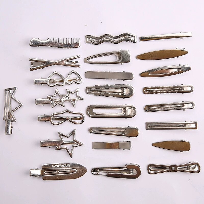 Hair Accessories Manufacturer - Diy Silver Pin Bangs Crocodile Duckbill Grip Barrettes