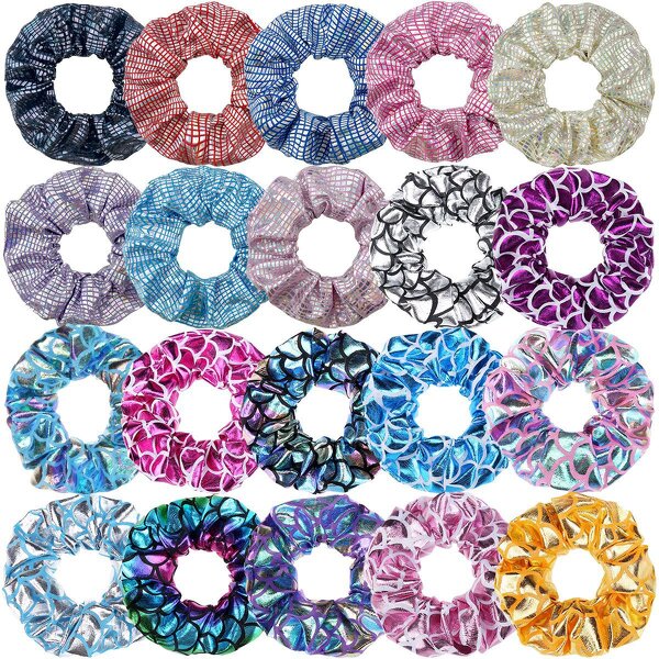 Scrunchies Manufacturer - Wholesale Laser Metallic Mermaid Leather Checker Reflective