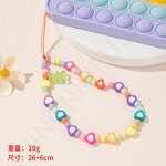 Bracelet Manufacturer - Cartoon Cute Candy Acrylic Resin Keychain Charm Beaded Strap