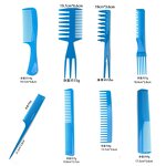 Hair Combs Set Manufacturer - 8pcs Toothcomb Barber Black Plastic Lice Wide Dandruff