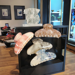 Hair Claw Manufacturer - Snake Wavy Moon Painting Half Round Shark Zigzag Resin