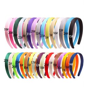 Head Band Manufacturer - Wholesale 2cm Wide Women Kids Little Girls Satin Diy Plastic