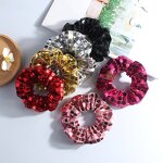 Scrunchies Manufacturer - Wholesale Laser Metallic Square Sequin Mermaid Checker