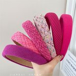 Hair Band Manufacturer - Wholesale Custom Pink Makeup Sponge Padded Crochet Tweed