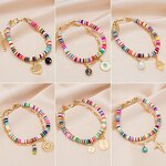 Bracelet Manufacturer - Handmade Beach Boho Men Women Chain Layered Palm Coin Sun