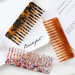 Hair Combs Manufacturer - Wholesale 15cm Custom Large Square Wide Tooth Cellulose Acetate