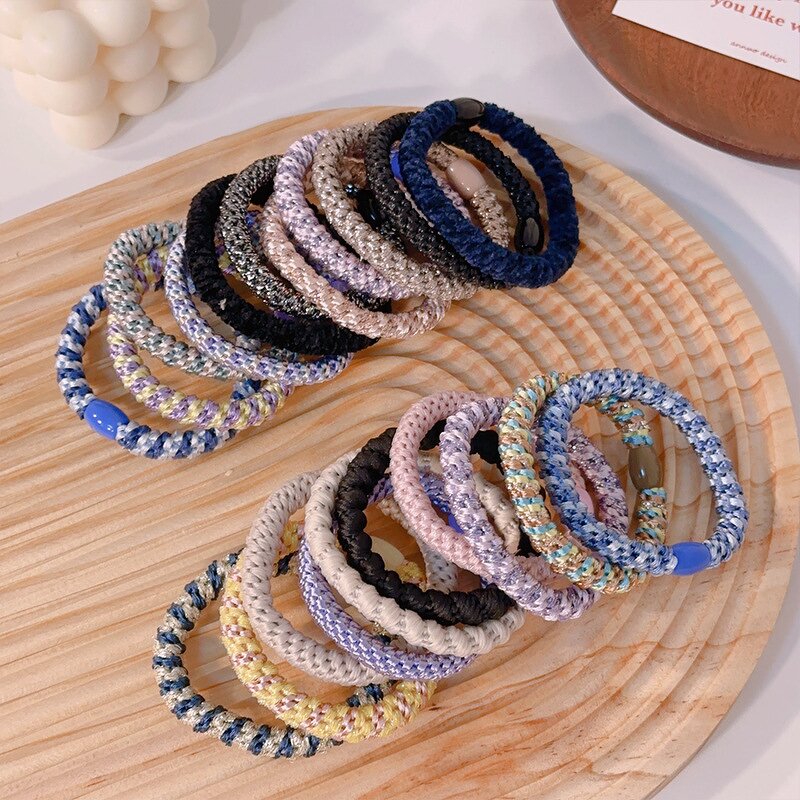 Hair Ties Manufacturer - Wholesale Bulk Custom Colorful Woven Rope Elastic Rubber Bead