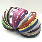 Head Bands Manufacturer - 1cm Thin Candy Women Kids Girls Plastic Hard Plain Satin