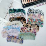 Hair Comb Manufacturer - 19 Teeth Personalized Wide Tooth Hotel Animal Cat Marble