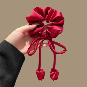 Scrunchies Manufacturer - Bulk Elastic Hair Band Ribbon Ponytail Holder Silk Satin Floral