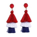 Earrings Manufacturer - Fashion 2025 Wholesale Bulk Valentines Day Layered Tassel Tree