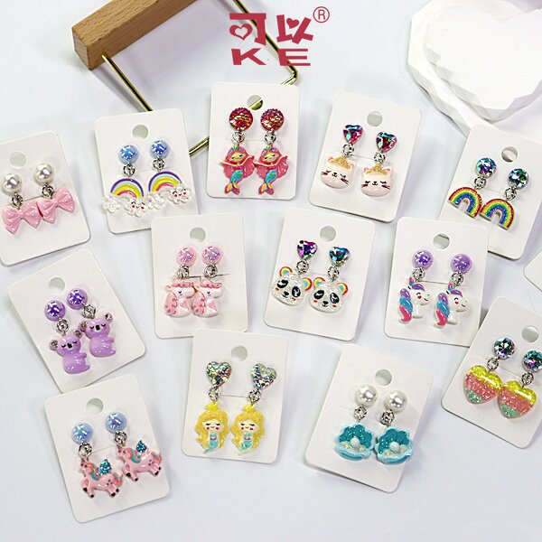 Earrings Manufacturer - Trendy 2025 Fashion Sweet Cute Candy Jelly Glitter Clip on