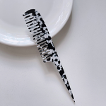 Hair Comb Manufacturer - Custom Korean Minimalist Marble Texture Acetate Long Handle
