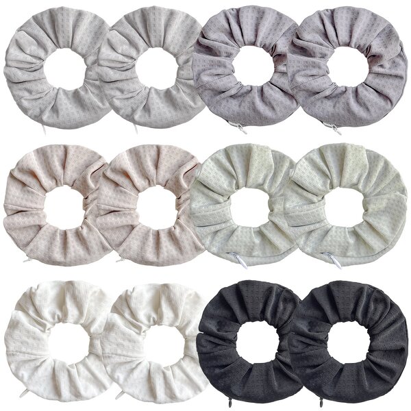 Hair Ties Manufacturer - Plain Dot Checker Storage Bun Holders Zip Pocket Plaid Nylon