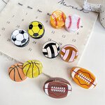 Hair Clamp Manufacturer - Small Mini Sport Basketball Rugby Football Acetate Claw Clip