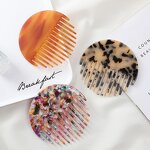 Hair Comb Manufacturer - Personalized Custom Round Wide Tooth Hotel Marble Tortoise