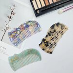 Hair Comb Manufacturer - 19 Teeth Personalized Wide Tooth Hotel Animal Cat Marble