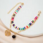 Bracelet Manufacturer - Handmade Beach Boho Men Women Chain Layered Palm Coin Sun